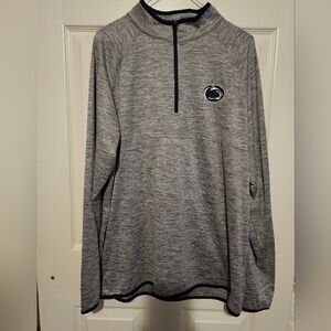 Men's Colosseum Gray Penn State Nittany Lions 1/4 Zip Pullover Jacket sz XL